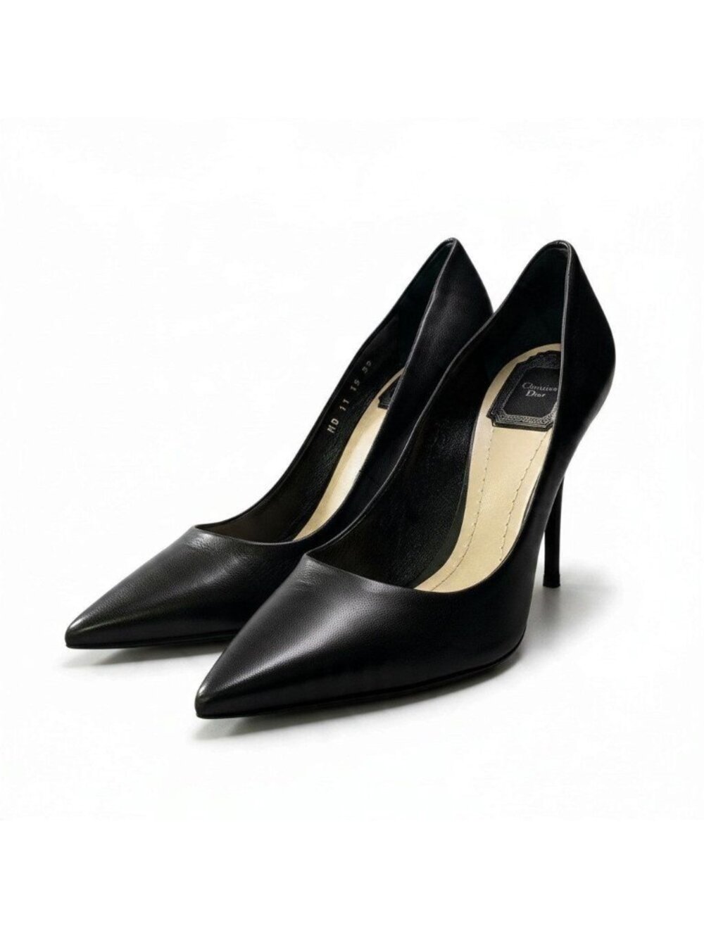 Dior Leather Pumps Pointed Heels Black